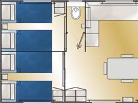 MOBILHOME 6 personnes - MH3 CORAIL PREMIUM