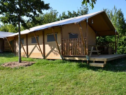 Tente en toile et en bois 6 personnes - TENTE SAFARI - PREMIUM