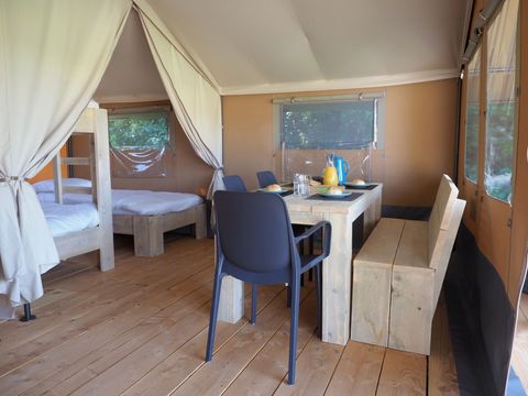 Tente en toile et en bois 5 personnes - Tente Wood - Premium