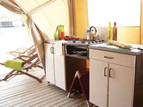 TENTE 6 personnes - Tente Safari | 2 Ch. | 5/6 Pers. | Terrasse simple | Sans SDB