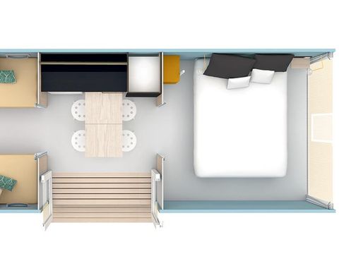 TENTE TOILE ET BOIS 4 personnes - Bungalow Coco sweet