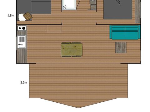 TENTE TOILE ET BOIS 5 personnes - Lodge Cotton Premium - 2 chambres + Spa privatif