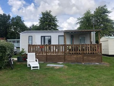 MOBILHOME 6 personnes - Confort 35m² - 3 chambres + terrasse semi-couverte + TV