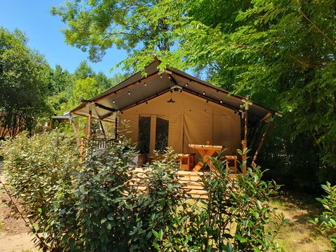 Tente en toile et en bois 4 personnes - Tente Lodge 2ch. 20m2 (2025)