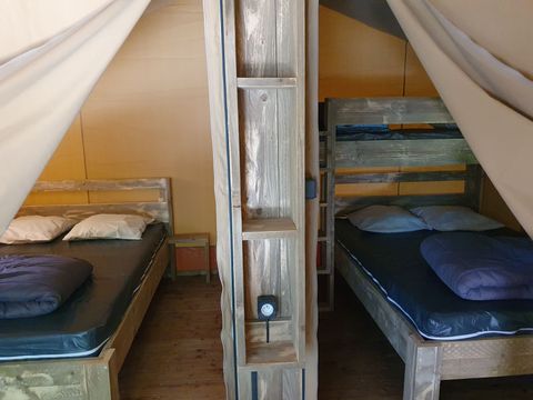 Tente en toile et en bois 4 personnes - Tente Lodge 2ch. 20m2 (2025)