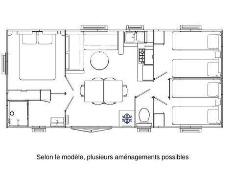 Mobilhome 8 personnes - Loisir - 3 chambres - 30m²