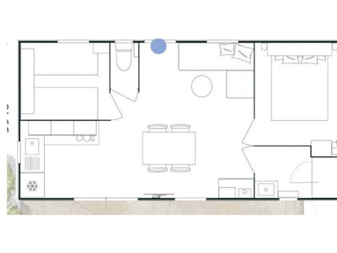Mobilhome 7 personnes - Évasion+ - 2 chambres - 30m²