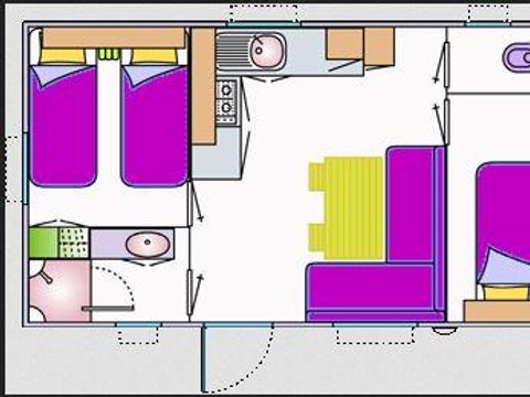 MOBILHOME 4 personnes - Ophéa - 2 chambres