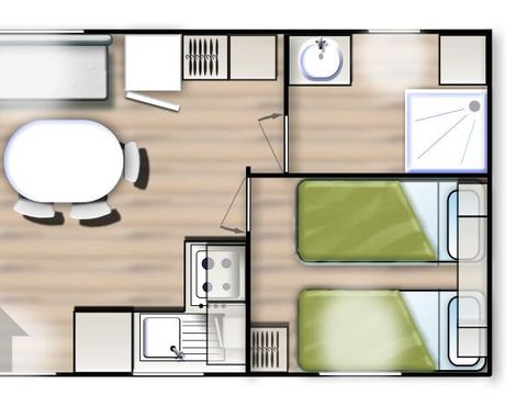 MOBILHOME 5 personnes - Cottage Confort 4-5 personnes 2 chambres