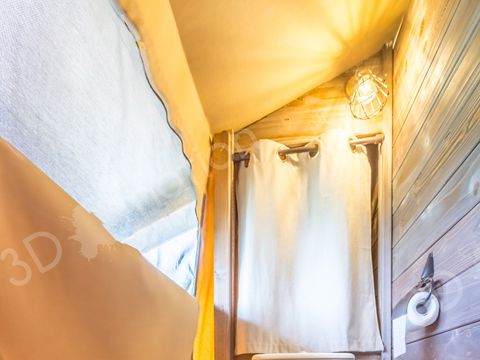 LODGE 5 personnes - Tente Ecolodge Premium 34m² - 2 chambres - terrasse couverte