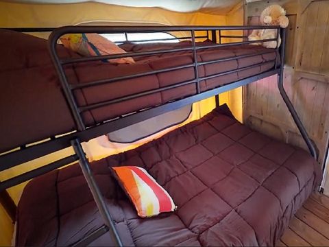 LODGE 5 personnes - Tente Ecolodge Premium 34m² - 2 chambres - terrasse couverte