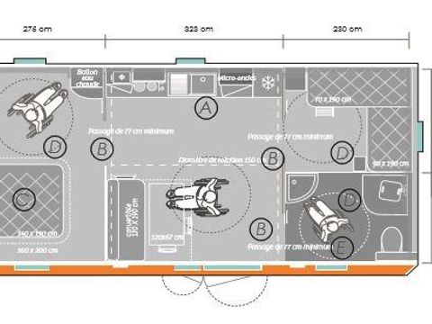 MOBILHOME 5 personnes - PMR - adapté pour Personnes à Mobilité Réduite