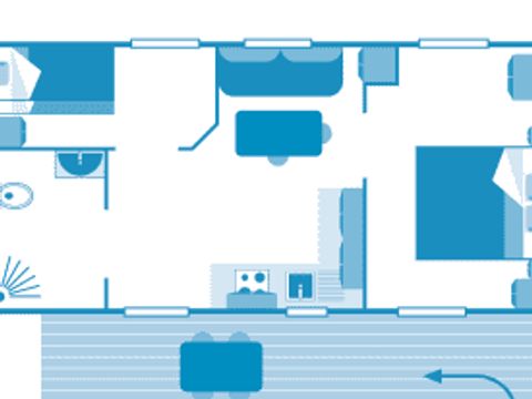 MOBILHOME 4 personnes - Cottage 4p 2ch **** PMR
