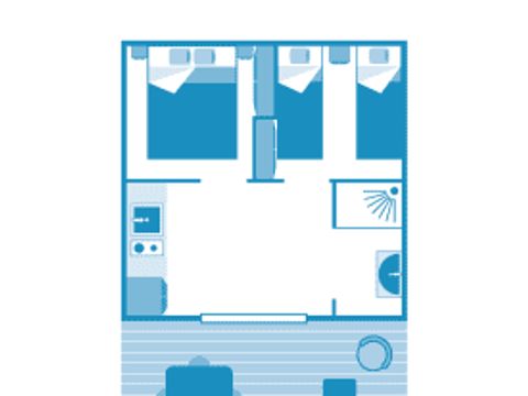 TENTE TOILE ET BOIS 4 personnes - Lodge 4p 2ch ***