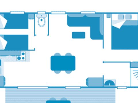 Mobilhome 4 personnes - Cottage 4p 2ch ****