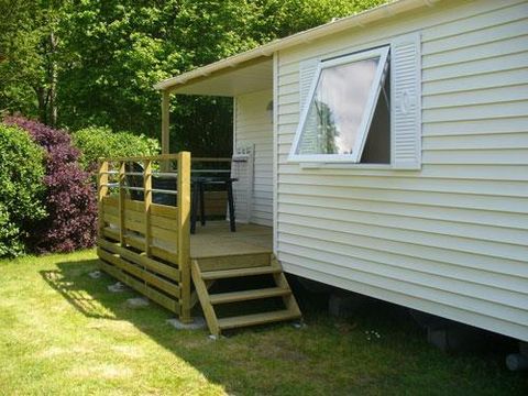 MOBILHOME 6 personnes - LOCATION MOBILHOME TI 32m² avec terrasse semi-couverte (3 chambres) ECO 6 pers