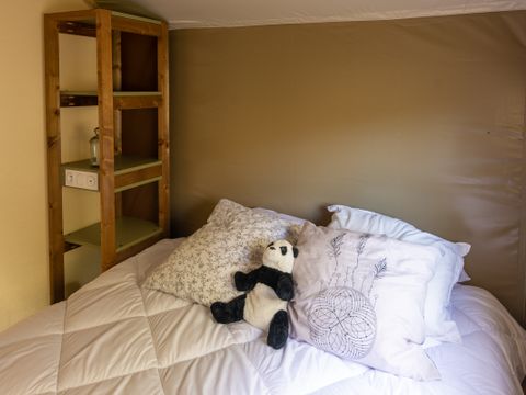 Tente en toile et en bois 4 personnes - WOOD LODGE - Personnes supplémentaires possible en supplément - Contacter le camping