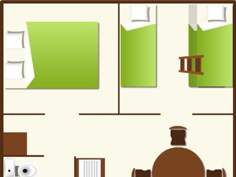 BUNGALOW TOILÉ 5 personnes - Bungalow toilé Bengali 25m²