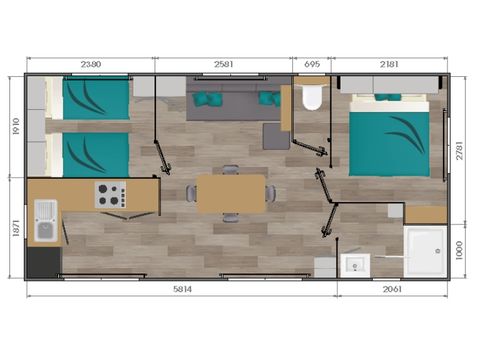 MOBILHOME 6 personnes - Mobil-home 2 chambres 30m²