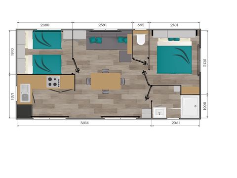 MOBILHOME 6 personnes - Mobil-home 2 chambres 30m²