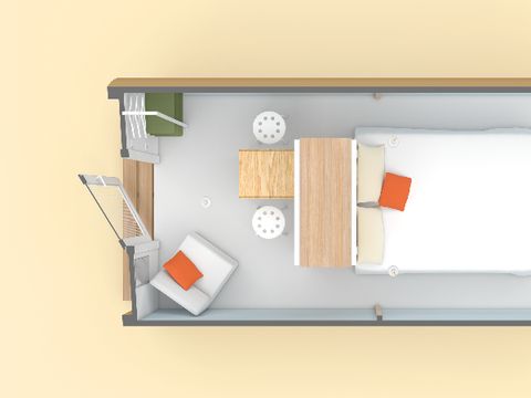 Hébergement 2 personnes - Coco Sweet - 1 chambre - Sans sanitaires