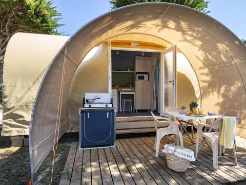 TENTE TOILE ET BOIS 4 personnes - Tente CONFORT - 2 chambres - sans sanitaires 4 personnes