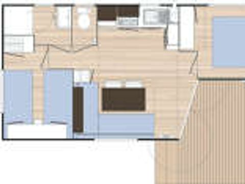 MOBILHOME 4 personnes - Mobil-home Escapade 24m² - 2 chambres + Télévision