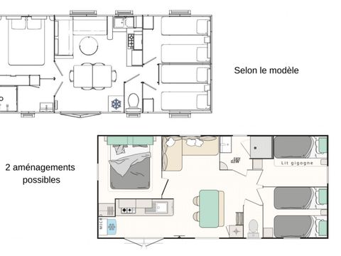 MOBILHOME 8 personnes - Loisir 3 chambres 30m²
