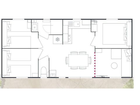 Mobilhome 8 personnes - Loisir 3 chambres 33m²
