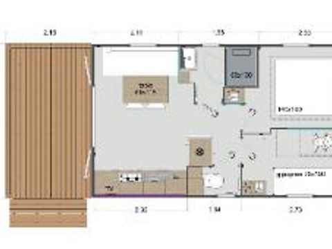 MOBILHOME 6 personnes - Mobil home Confort 2 chambres 4/6 pers