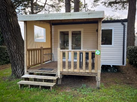 MOBILHOME 2 personnes - - 20m² - 1 chambre - terrasse couverte 9m² -