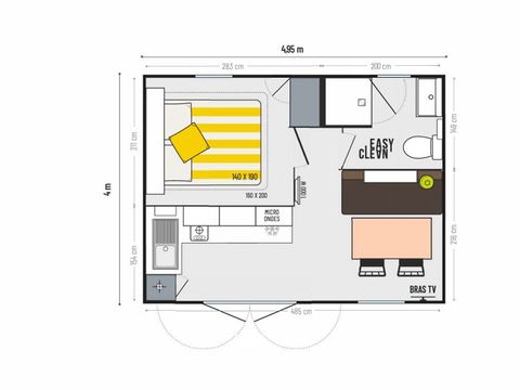 Mobilhome 2 personnes - 2 pers clim