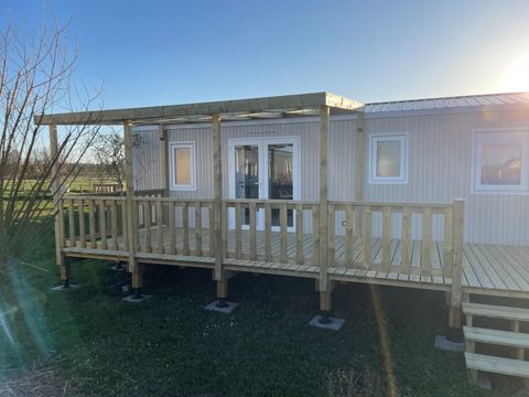 MOBILHOME 6 personnes - Confort 35M2 (3ch-6 pers) + terrasse couverte