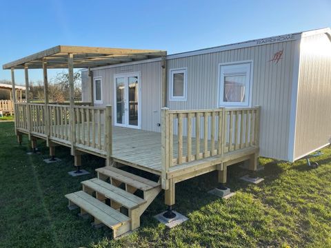 MOBILHOME 6 personnes - Confort 35M2 (3ch-6 pers) + terrasse couverte