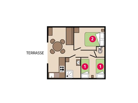 Chalet 4 personnes - Chalet Horizon 4 personnes