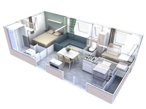 MOBILHOME 4 personnes - Confort 2 chambres
