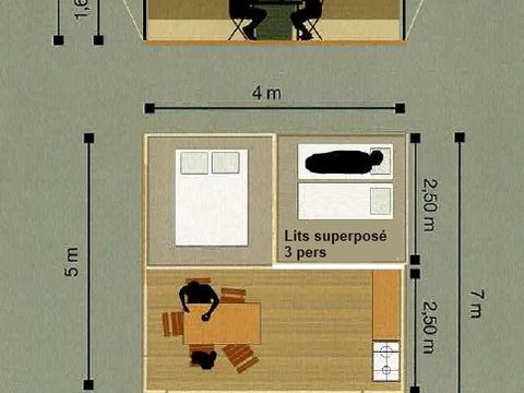TENTE TOILE ET BOIS 4 personnes - TENTE LODGE 2 Chambres Nouveau 2024