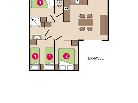 CHALET 5 personnes - Vanille 5 personnes