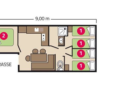 MOBILHOME 6 personnes - Evasion 6 personnes