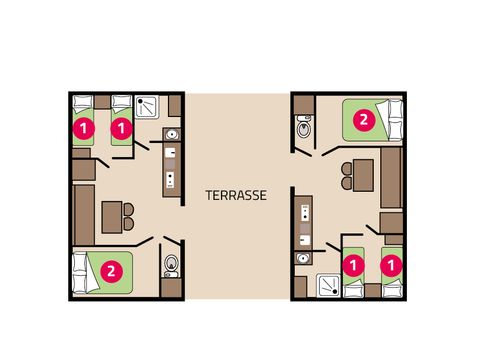 MOBILHOME 8 personnes - Tribu 8 personnes