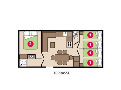 MOBILHOME 6 personnes - Famille Clim