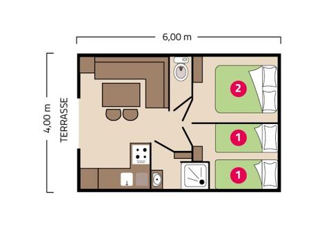 MOBILHOME 4 personnes - Palma Clim