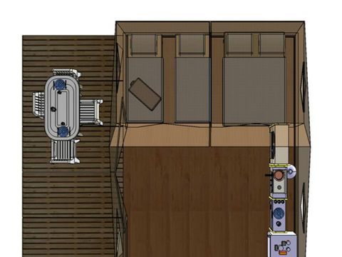 Tente 4 personnes - Insolite Nature Eco Lodge - 2 chambres- - Sans sanitaires