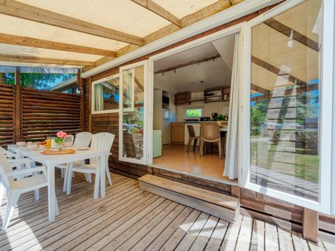 Mobilhome 8 personnes - Cottage Privilège - 3 chambres - TV - Lave-vaisselle