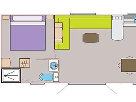 MOBILHOME 6 personnes - Cottage Prestige GRAND CONFORT 40m² - 3 chambres + télévision + Terrasse