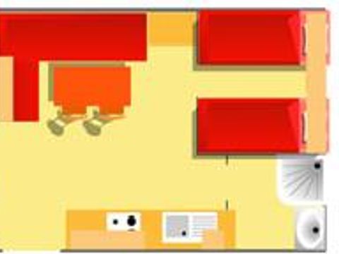 MOBILHOME 4 personnes - Confort 30m2 (2 chambres) + terrasse couverte