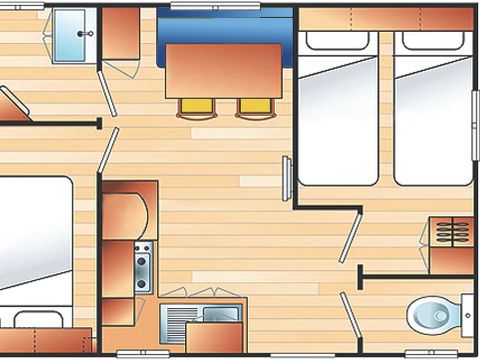 MOBILHOME 4 personnes - PLUS 2 chambres