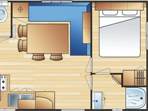 MOBILHOME 6 personnes - FORET 3 chambres