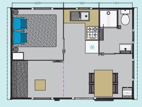 MOBILHOME 4 personnes - 1 chambre