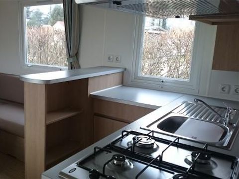 MOBILHOME 6 personnes - SAULDRE 33m² - 3 chambres / Climatisé avec terrasse FACE au plan d'eau